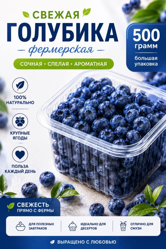 Голубика Свежая 500 гр